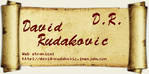 David Rudaković vizit kartica